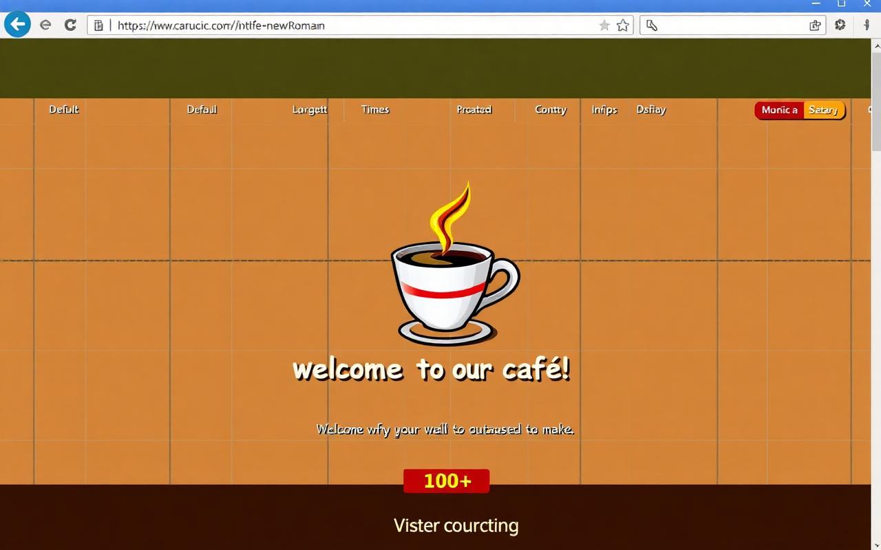 Slow Mornings Café website before redesign