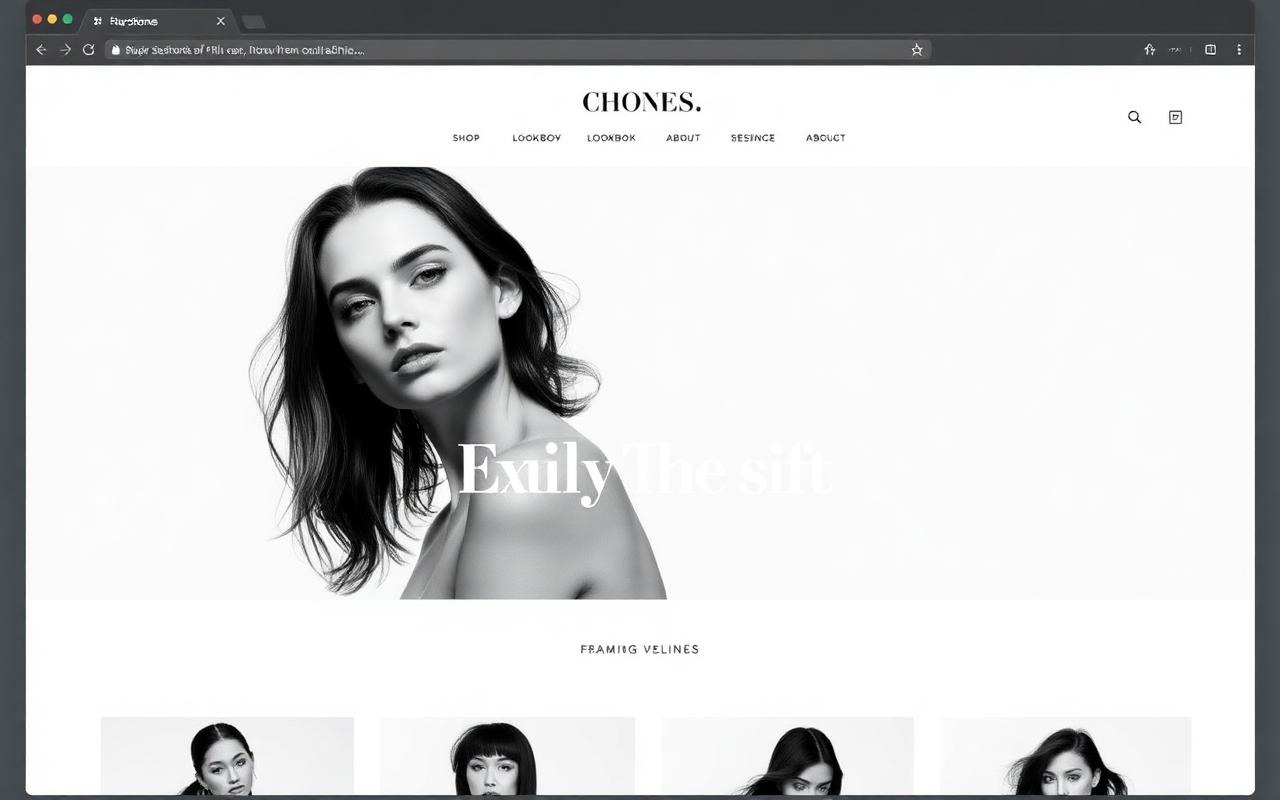 CHONES Fashion website after Skinbeetle redesign